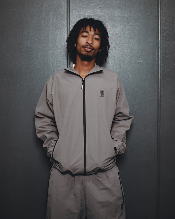 SMALL HWC NYLON TRACK JACKET GRAY