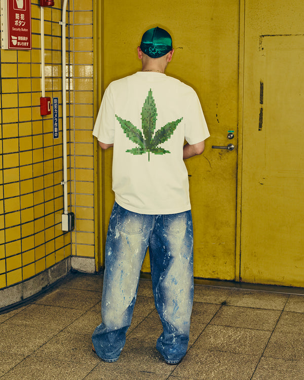 SMALL OG BIG LEAF TEE WHITE