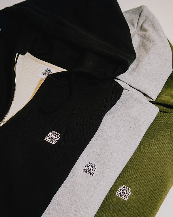 SMALL OG THERMAL ZIP HOODIE BLACK