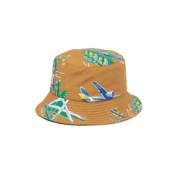 SOUVENIR ALOHA BUCKET HAT KHAKI