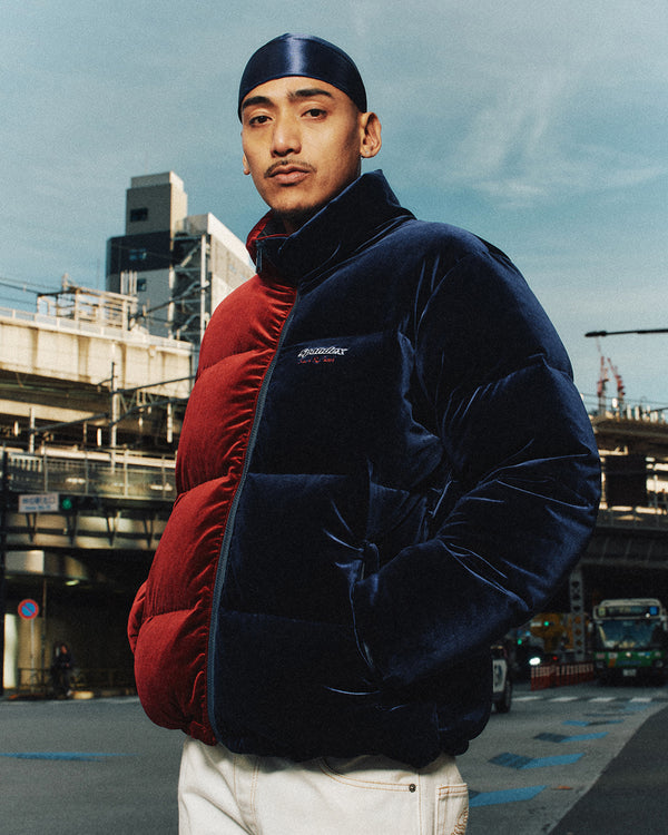 SPANDEX LOGO 2 TONE DOWN JACKET