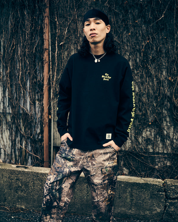 TIMES LOGO L/S TEE BLACK
