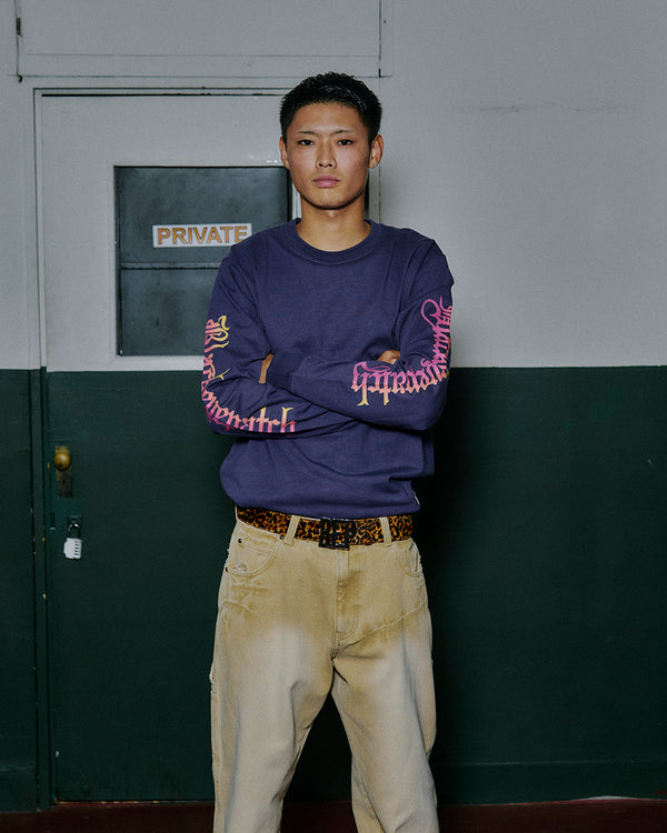 WAVECORE LOGO HEAVYWEIGHT L/S TEE NAVY