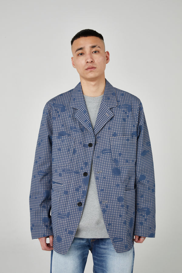 SPRAY NIGHT CAMO TAILORED JACKET NAVY