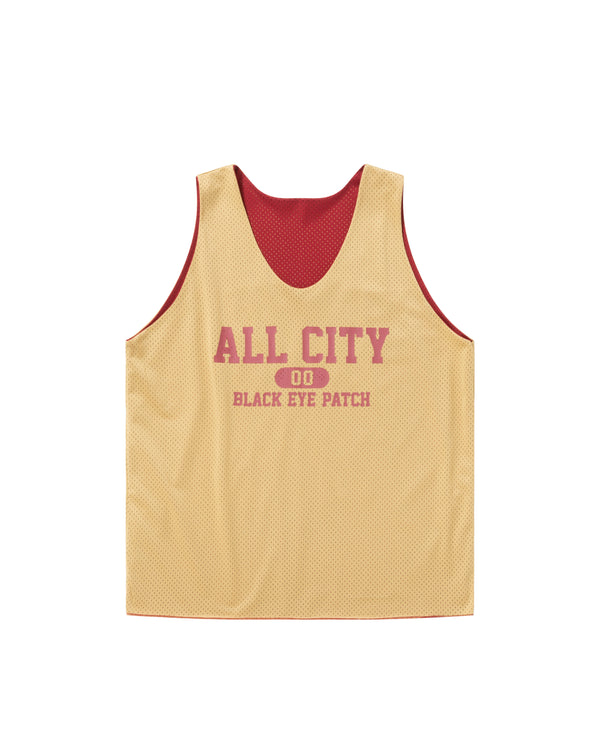 ALL CITY PIRATE Reversible Mesh Jersey, Burgundy