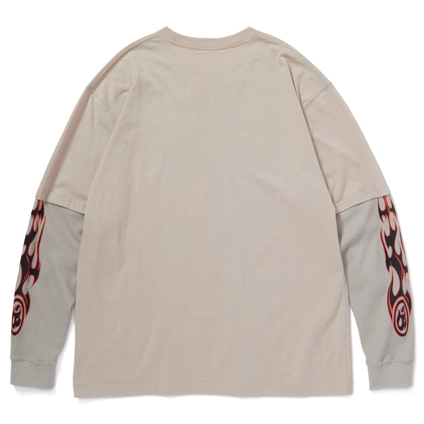 LAYERED L/S TEE BEIGE