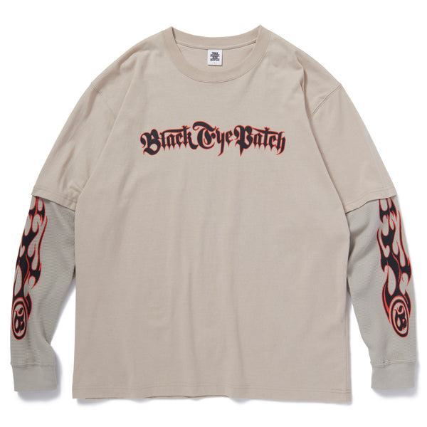 LAYERED L/S TEE BEIGE