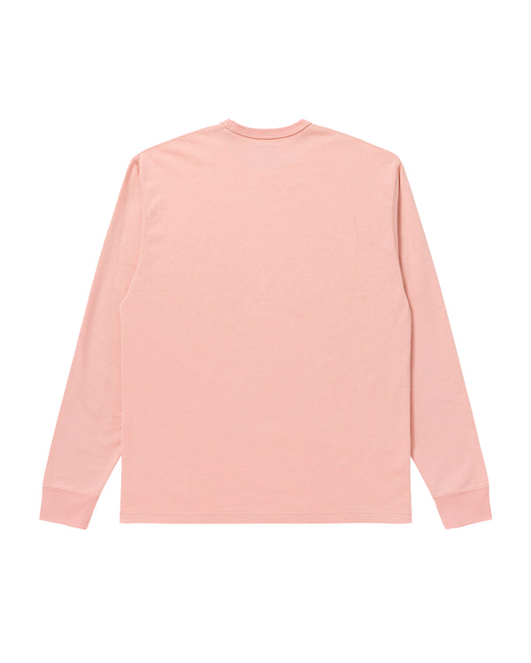 HANDLE WITH CARE POCKET L/S TEE LIGHT PINK