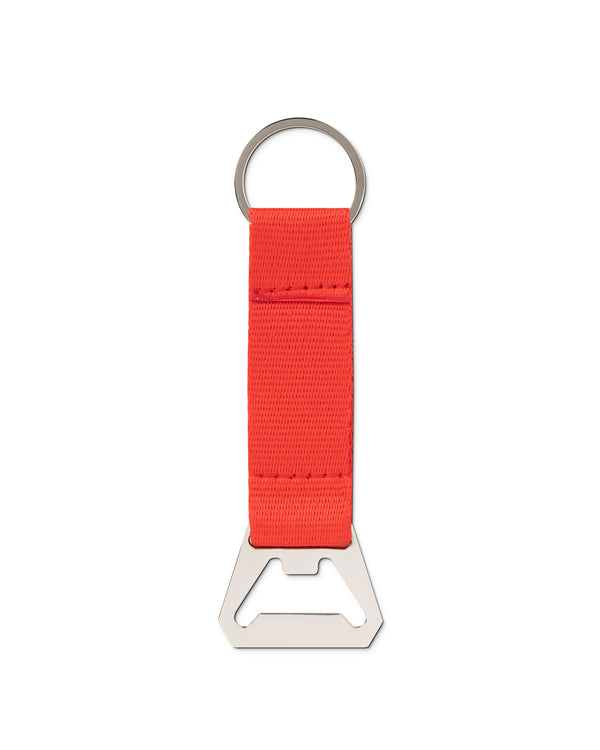 HWC BOTTLE OPENER WEBBING KEYCHAIN RED