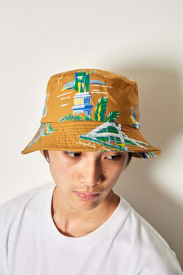 SOUVENIR ALOHA BUCKET HAT KHAKI