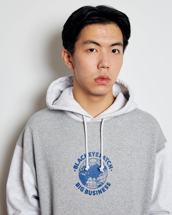BIG BUSINESS 2-Tone Hoodie, Heather Gray